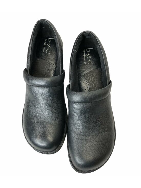 BOC Born Concepts Clogs Mules Comfort Black Leather Womens 9M Work - Picture 10 of 12